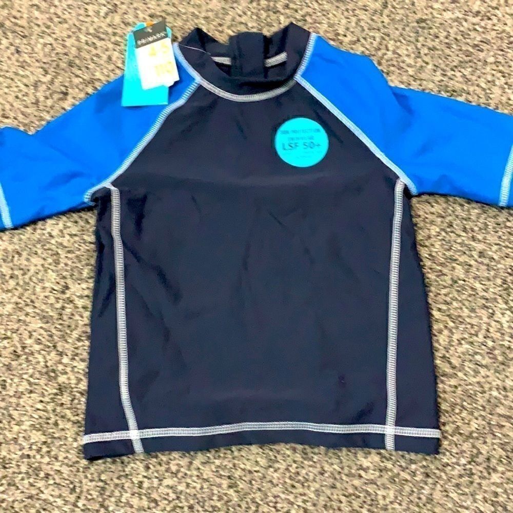 NWT Primark Blue Swimming Shirt UVF 50 - Size 4-5